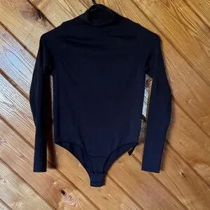 SKIMS Black Long Sleeve Bodysuit